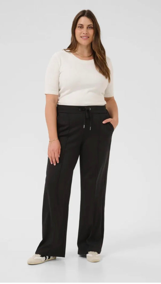 Kaffe Curve Black Wide Leg Drawstring