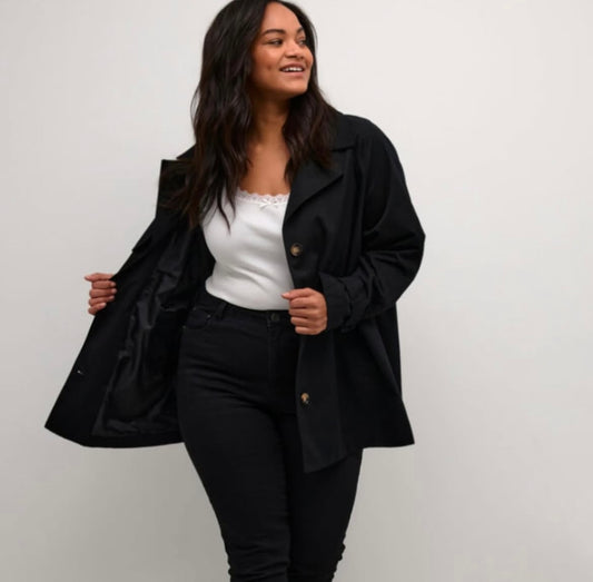 Kaffe Curve Black Light Weight Jacket