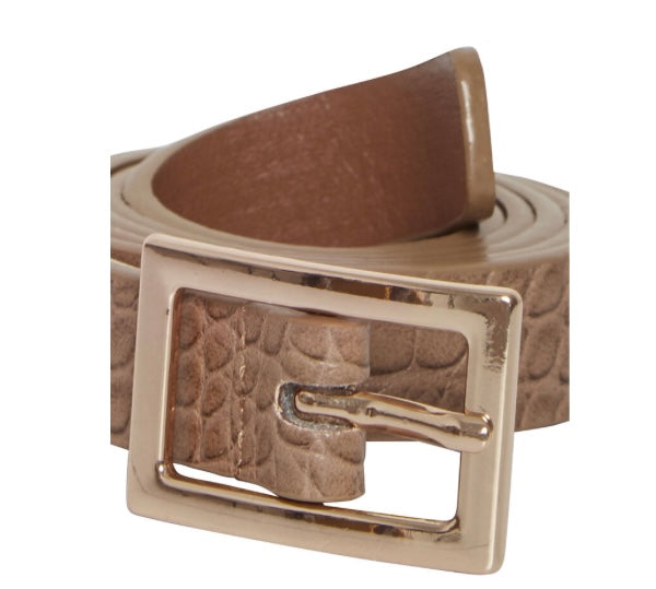 ICHI Caramel Gold Buckle Belt