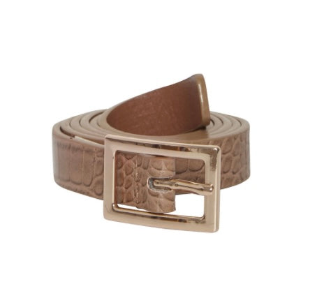 ICHI Caramel Gold Buckle Belt