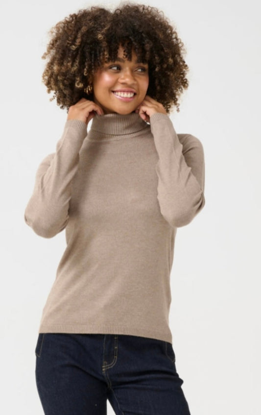 Culture Brown Slim Fit Turtleneck
