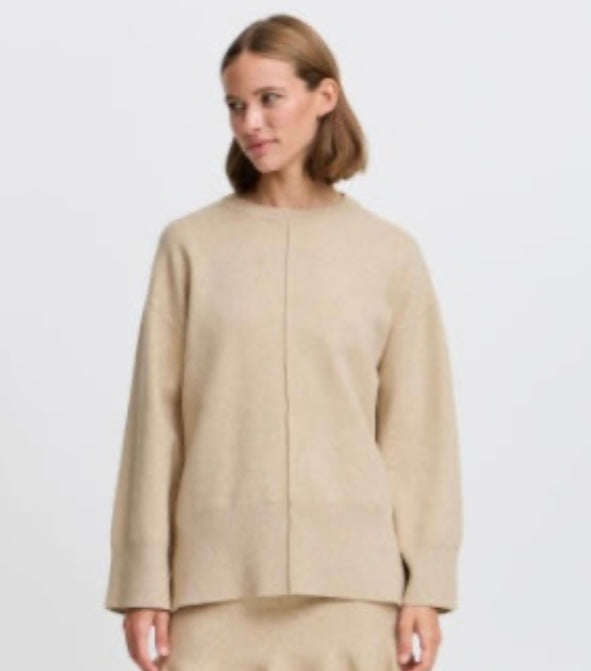 B young Melange Long Sweater Bell Sleeves