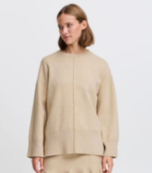 B young Melange Long Sweater Bell Sleeves