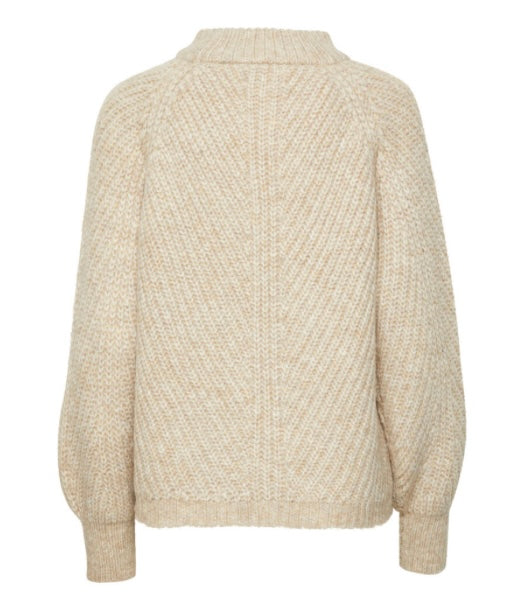 B young cement Melange Knit Sweater
