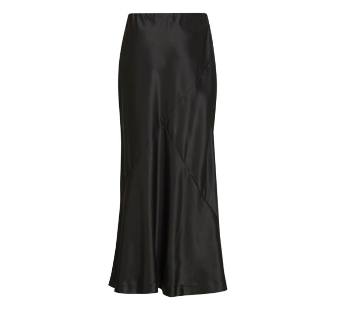 B young Black Satin Skirt