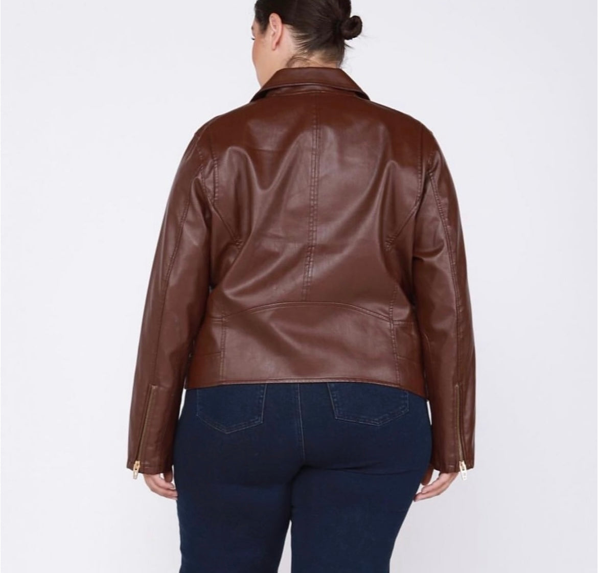 Dex Plus Vegan Leather Bordeaux Jacket