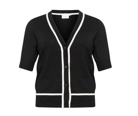 Kaffe Curve Black 3 Quarter Sleeve Cardigan
