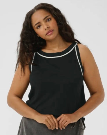 Kaffe Curve Black with White Trim Tank