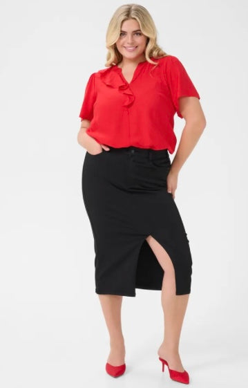 Kaffe Curve Black 5 Pocket Pencil Skirt