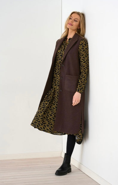 ICHI Long  Brown SL Vest