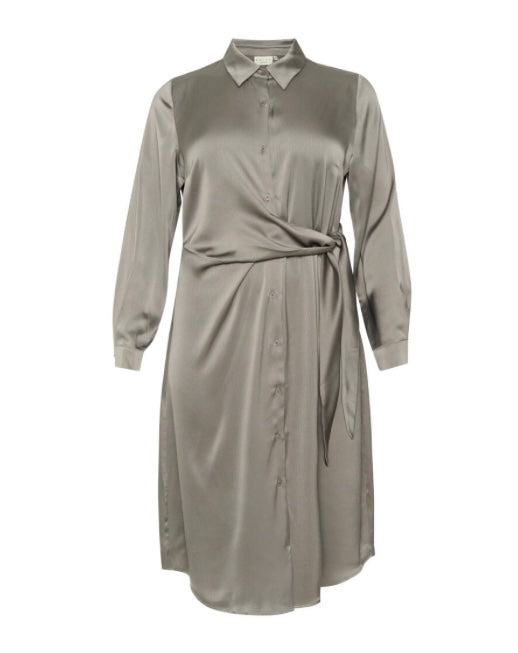 Kaffe Curve Steeple Grey Wrap Dress