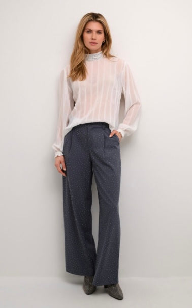 CREAM Sheer Off White Blouse