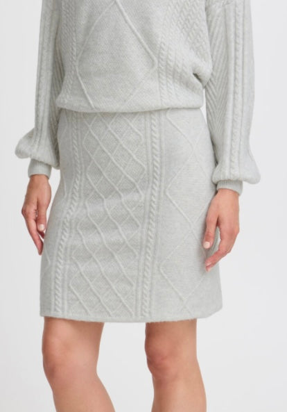 B young Melang Knit Skirt