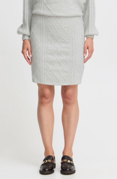 B young Melang Knit Skirt