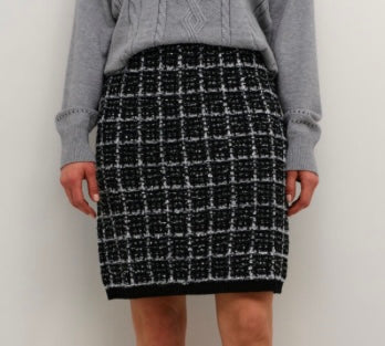 CREAM Black and White Knit Skirt