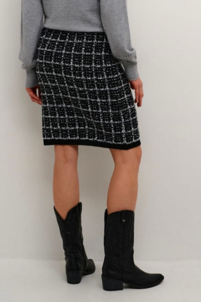 CREAM Black and White Knit Skirt