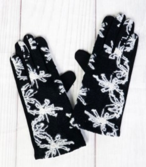 Black and White Abstract Gloves
