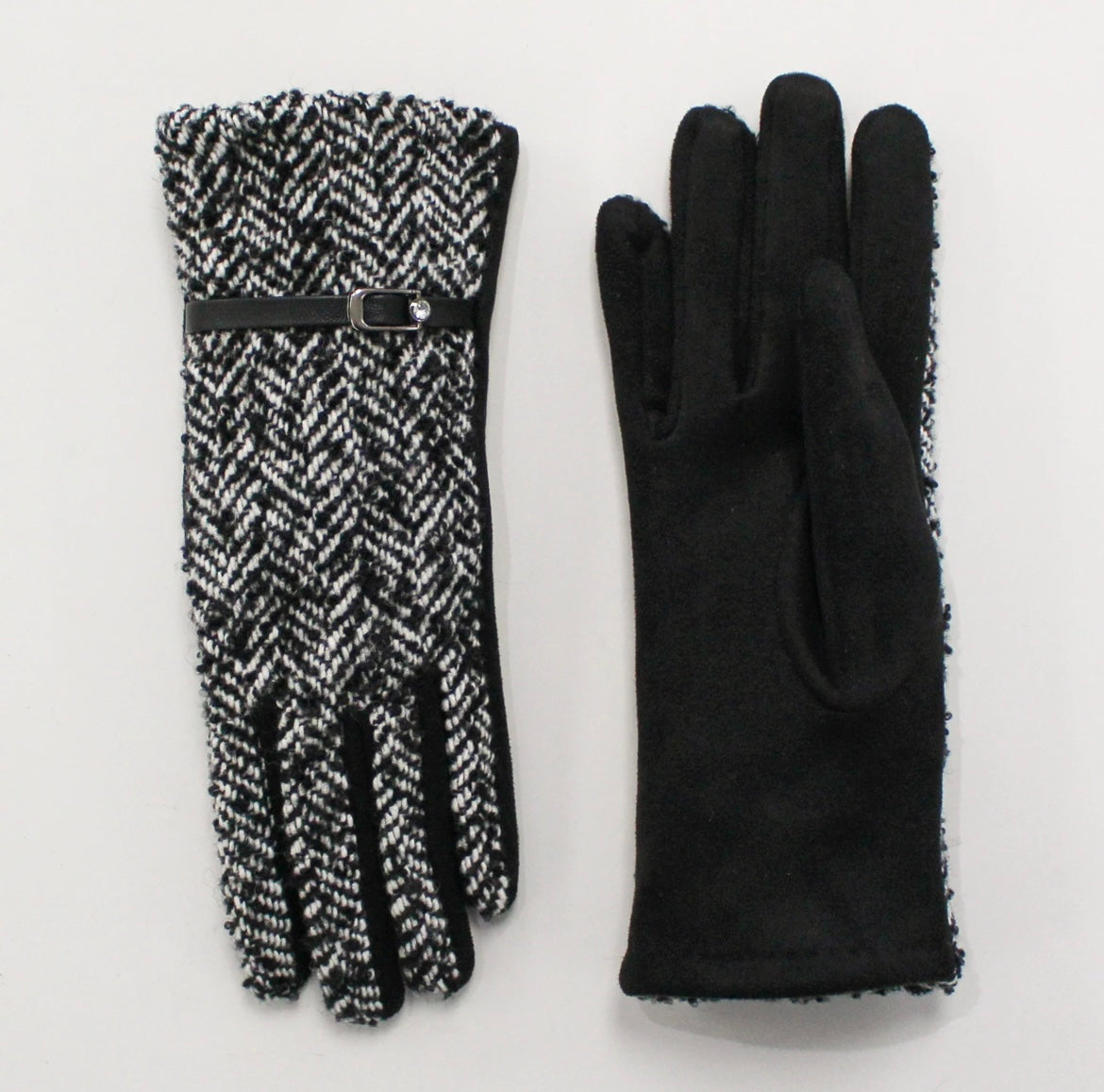 Printed Black/White Gloves